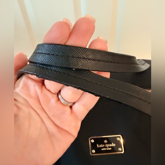 Kate Spade Classic Black Nylon Duffle Weekend Bag - Picture 9 of 13
